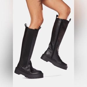 PUBLIC DESIRE | Andi knee high Chelsea boots | NWOT